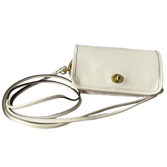 COACH Vintage Dinky Pouch Sling Back Off White/Ivory Crossbody Bag Rare - Picture 4 of 16